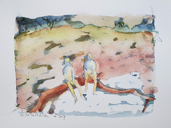 Twee meisjes, schilderij